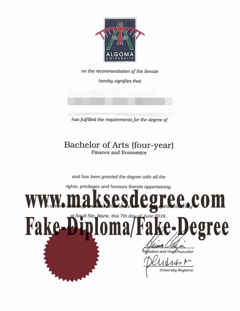 Best Fake Algoma University Certificate