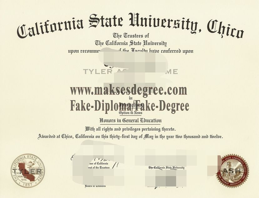 Best Fake California State University, Chico Certificate