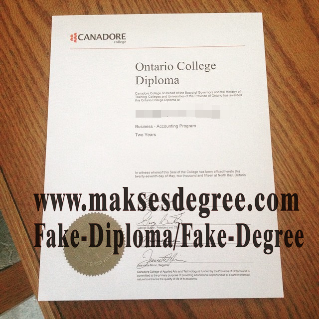 Best Fake Canadore College Diploma