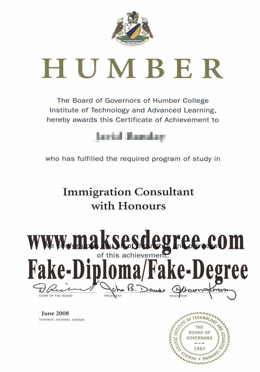 Best Fake Humber College Institute of Technology and Advanced Degree