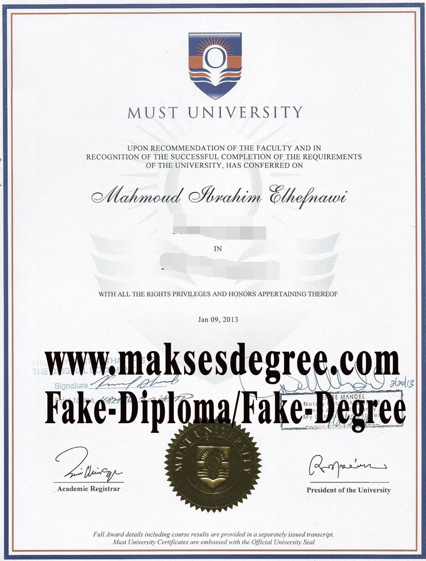 Best Fake Macau University of Science and Technology Certificate