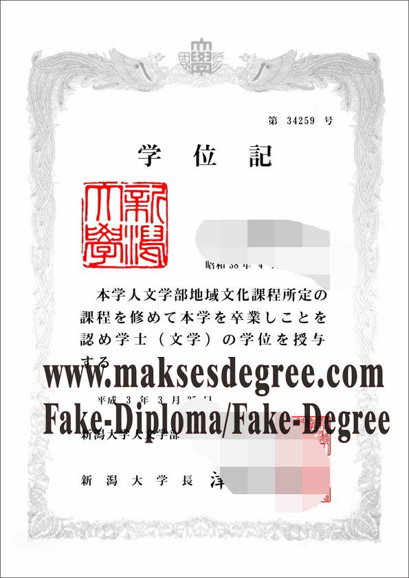 Best Fake Niigata University Certificate