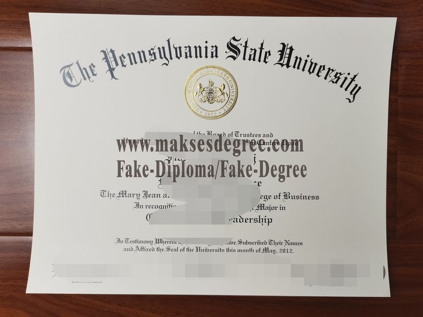 Best Fake The Pennsylvania State University Certificate