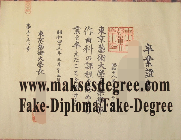 Best Fake Tokyo University of the Arts Degree