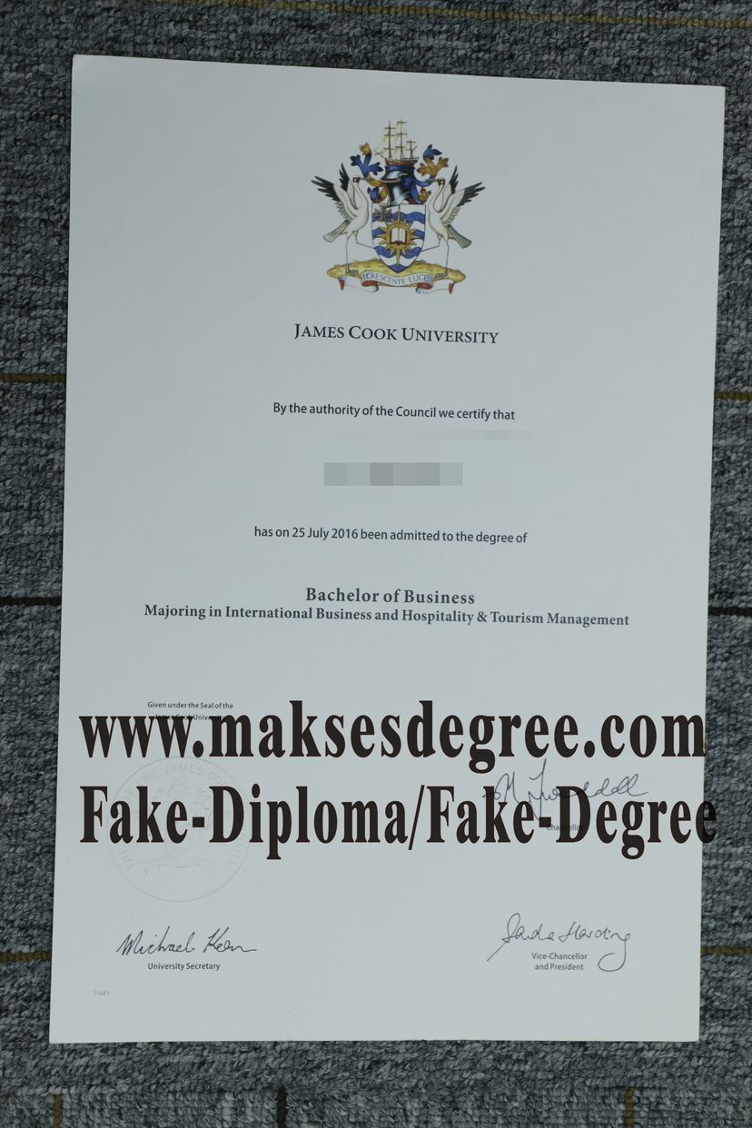 Buy fake James Cook University Certificate