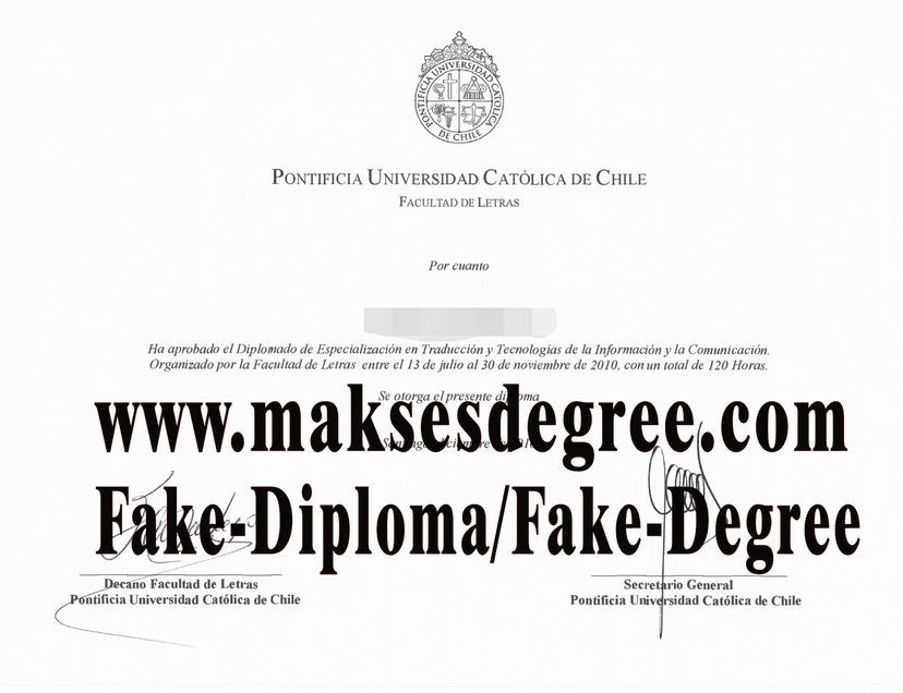 Buy fake Pontificia Universidad Católica de Chile Degree