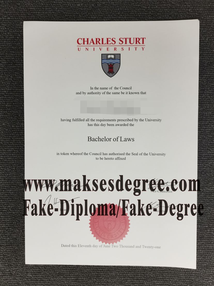 Copy Fake Charles Sturt University Certificate