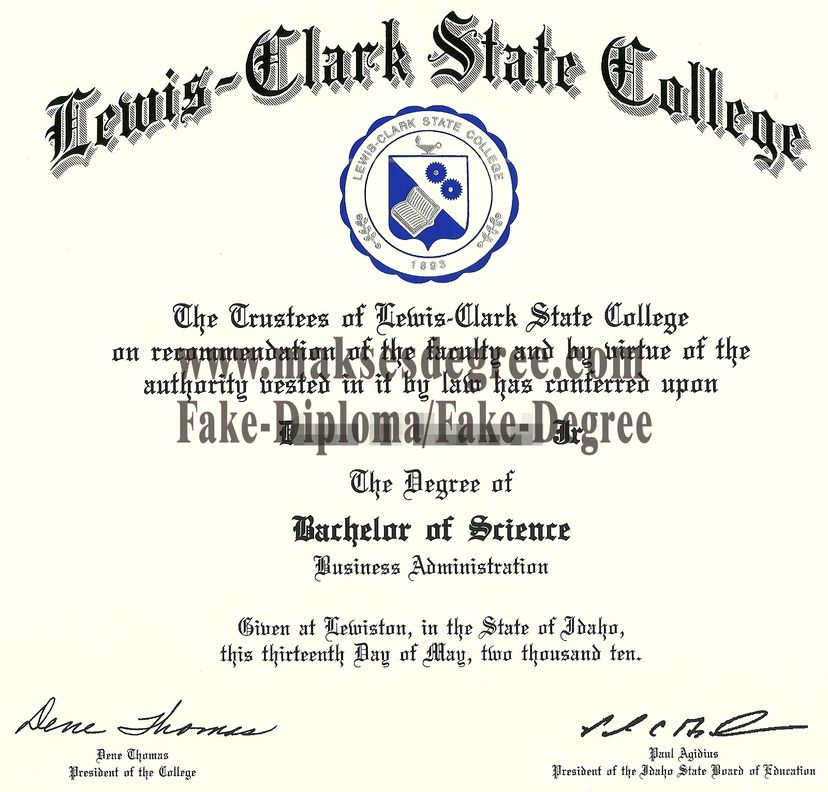 Copy Fake Lewis Clark State College Certificate