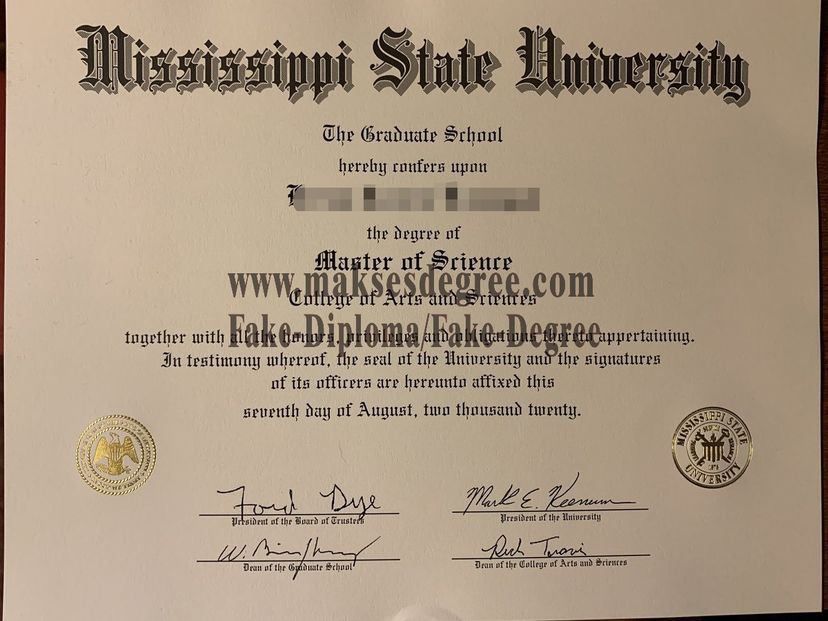 Copy Fake Mississippi State University Degree