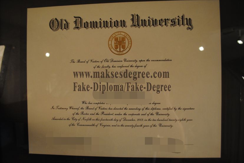 Copy Fake Old Dominion University Degree