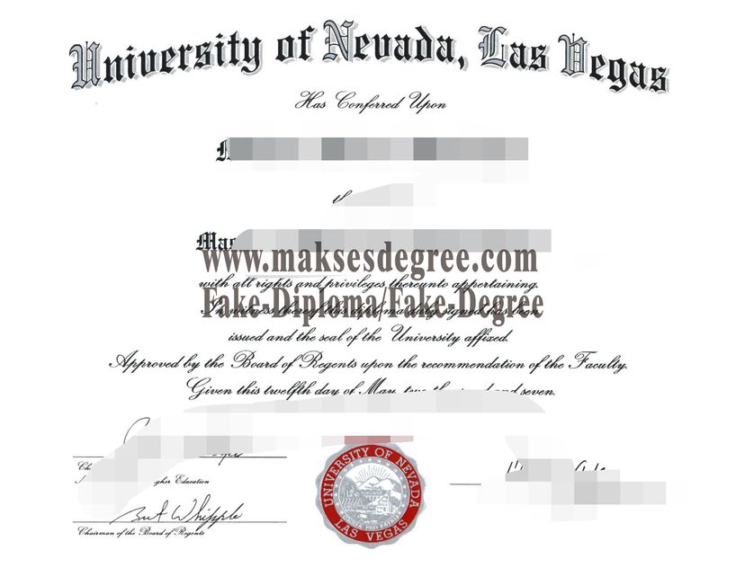 Copy Fake University of Nevada, Las Vegas Degree