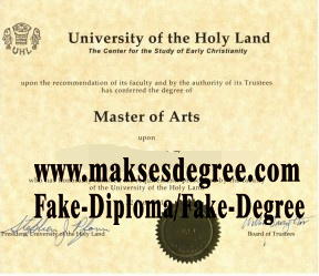 Copy Fake University of the Holy Land Certificate