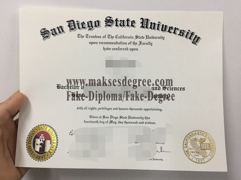 Copy Fake Where to order fake San Diego State University Diploma Degree