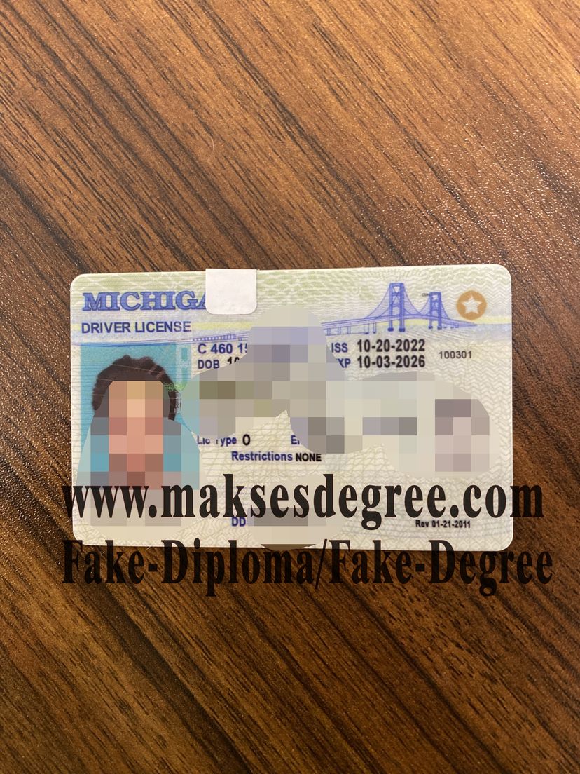 Fake Michigan drivers license