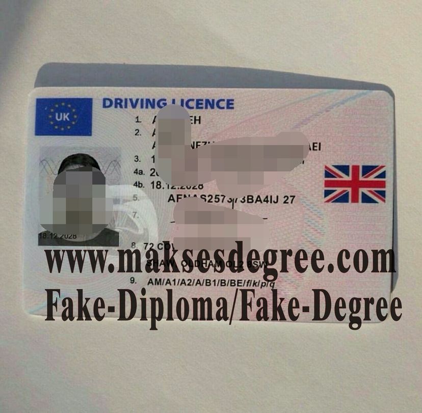 Fake UK driving license