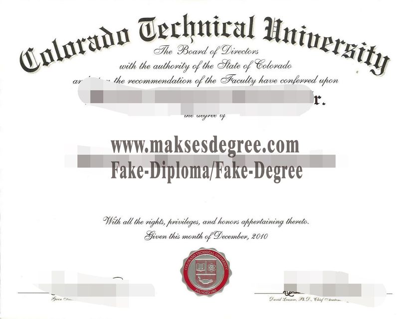 Fake Where to order fake Colorado Technical University Certificate Degree