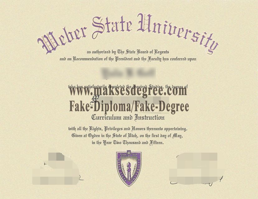 Fake weber state University Degree