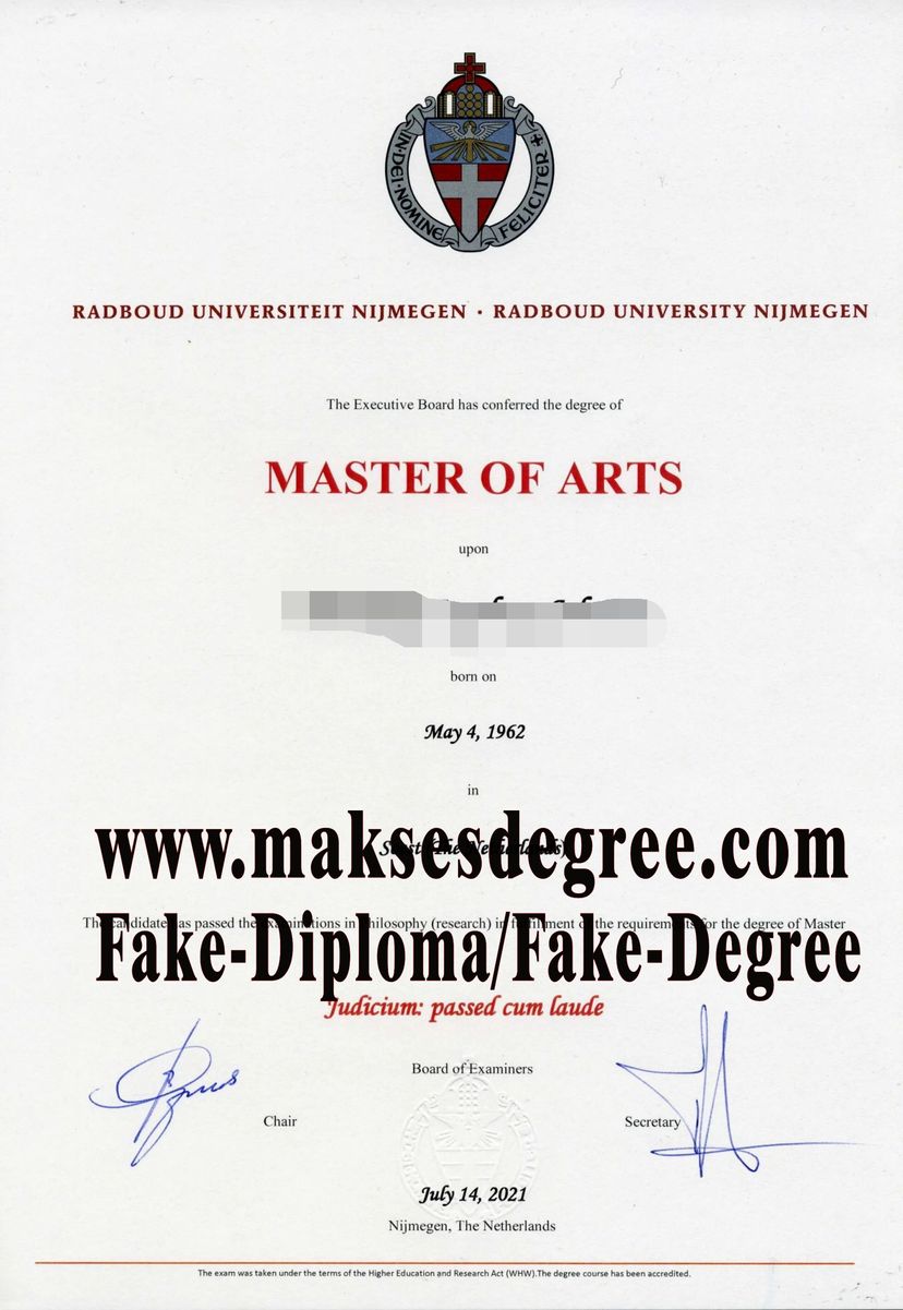 How Buy Radboud University Nijmegen Certificate