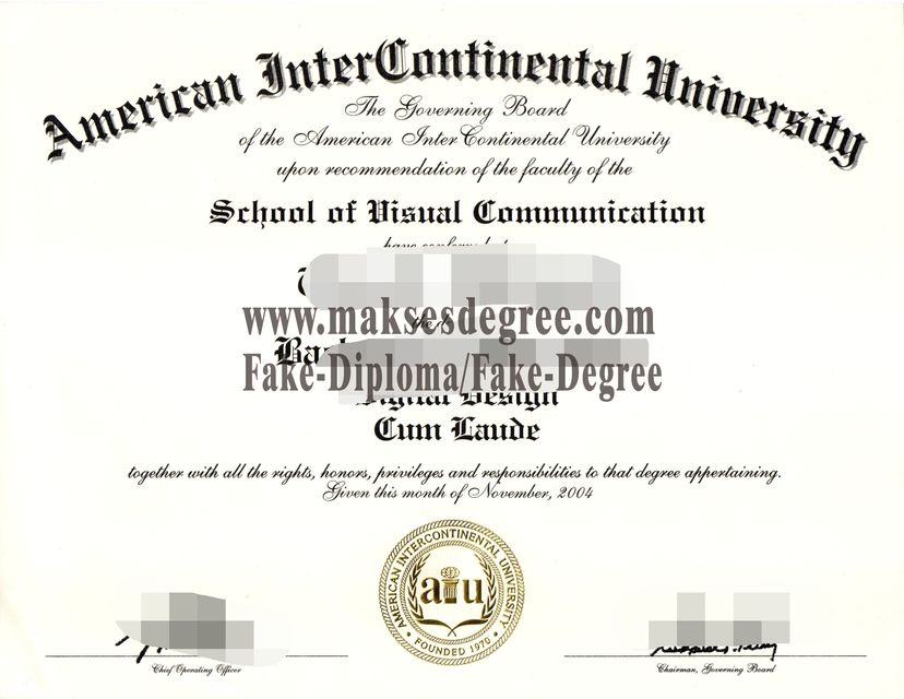 How Fast to Buy Fake American Intercontinental University Certificate