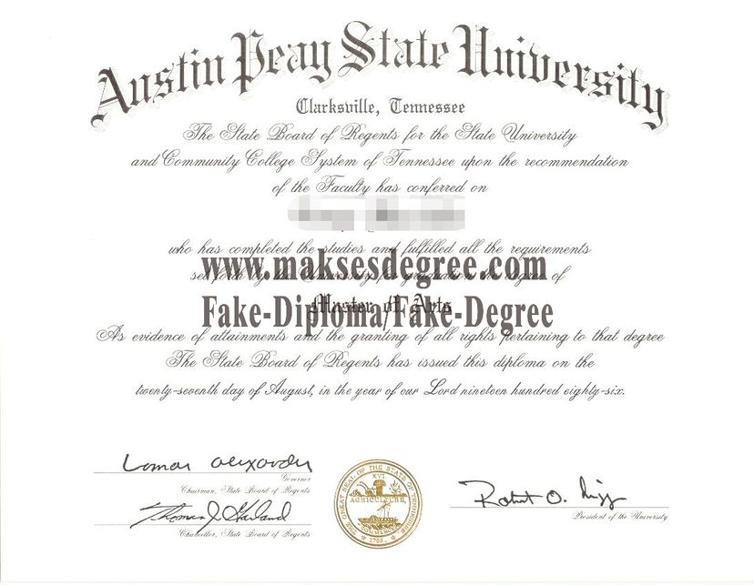 How Fast to Buy Fake Austin Peay State University Diploma