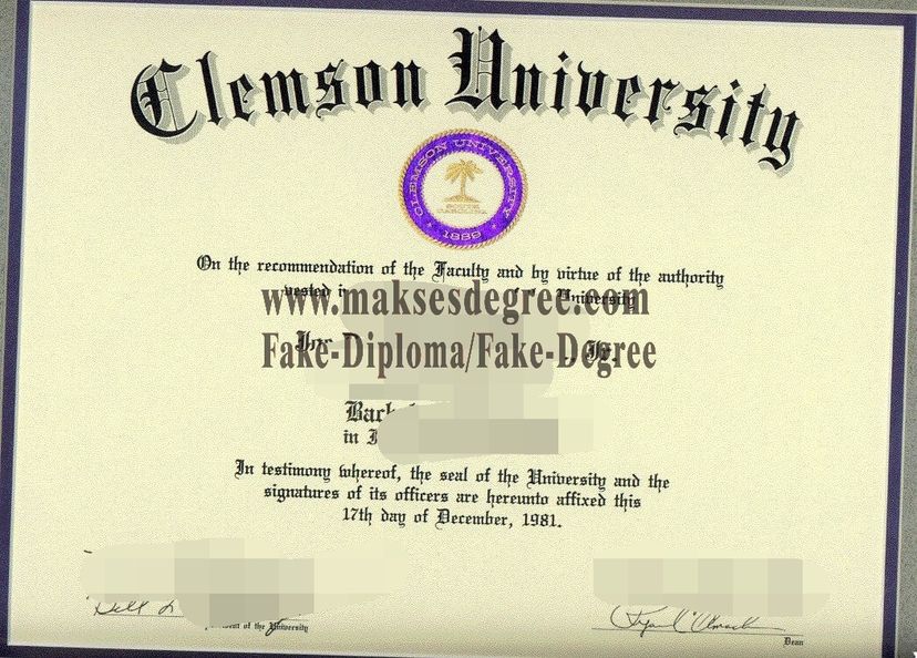 How Fast to Buy Fake Clemson University Certificate