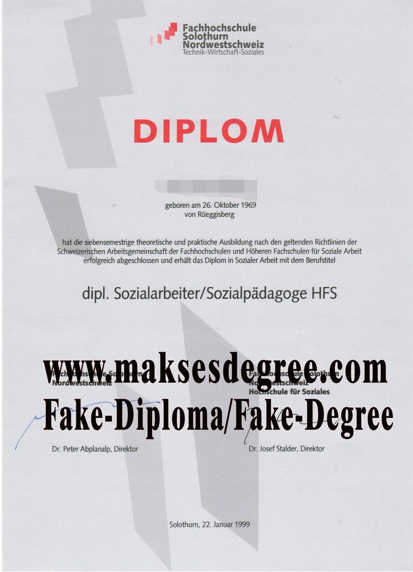 How Fast to Buy Fake FH Solothurn Nordwestschweiz Certificate