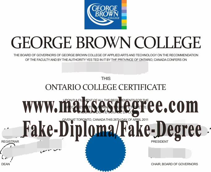 How Fast to Buy Fake George Brown College Certificate