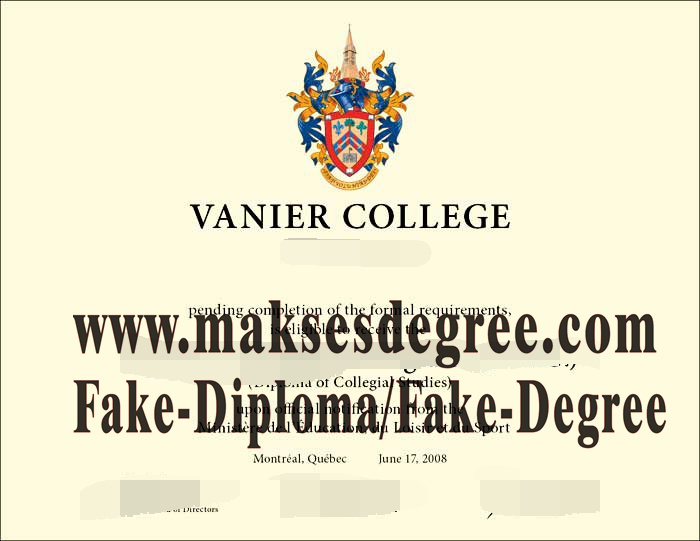 How Fast to Buy Fake Vanier College Certificate