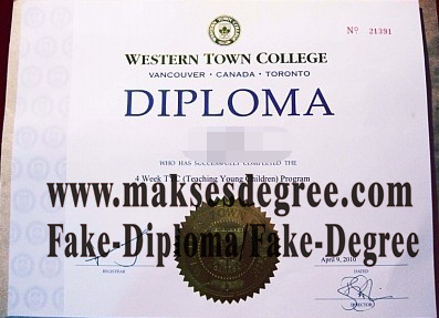 How Fast to Buy Fake Western Town College Certificate