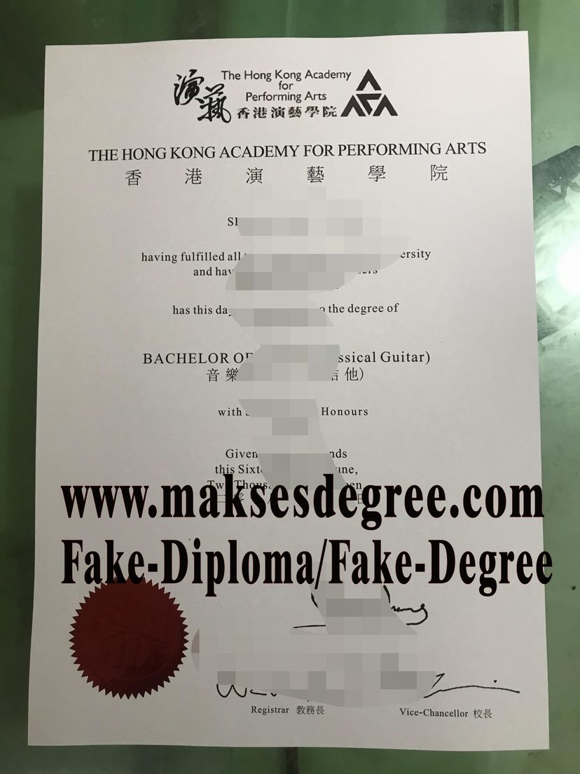 How can i purchase fake The Hong Kong Academy for Performing Arts Certificate