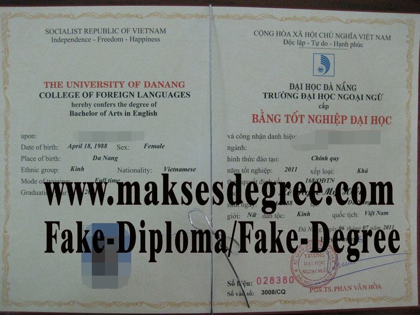 How can i purchase fake The University of Danang Diploma