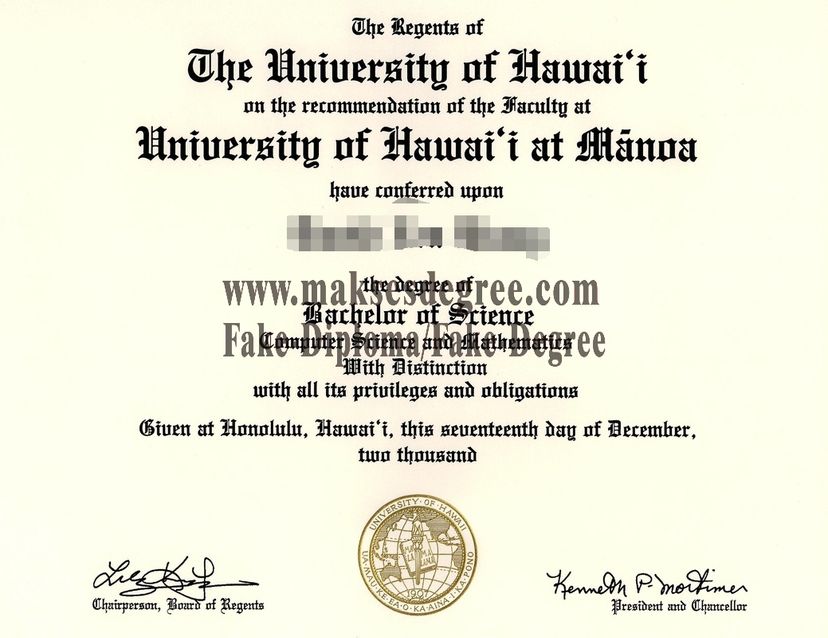 How can i purchase fake University of Hawaii at Manoa Certificate