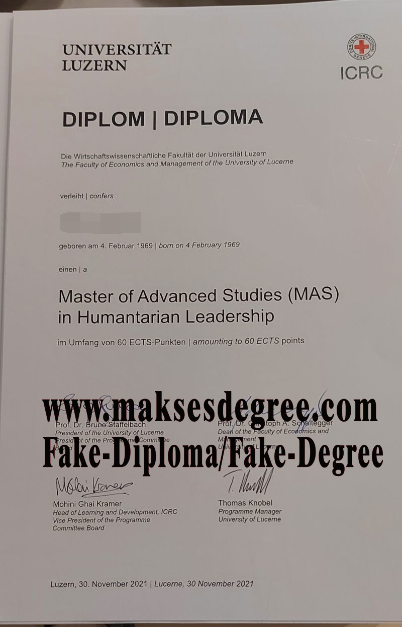 How can i purchase fake University of Lucerne Certificate