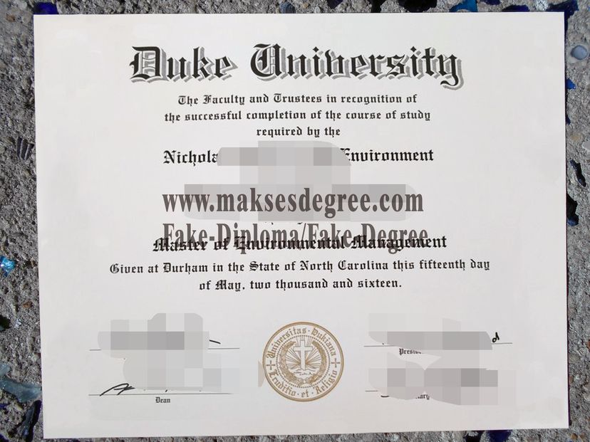 How much does to buy fake Duke University Certificate