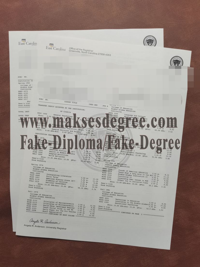 How much does to buy fake East Carolina University Degree