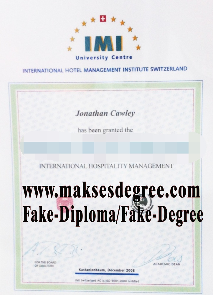 How much does to buy fake International Hotel Management Institute Diploma