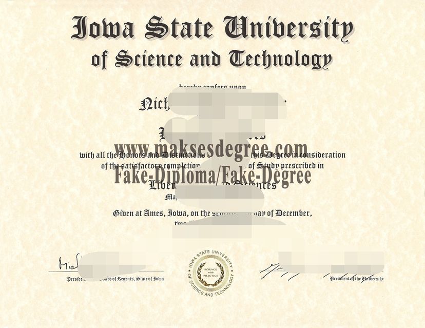 How much does to buy fake Iowa State University of Science and Technology Diploma