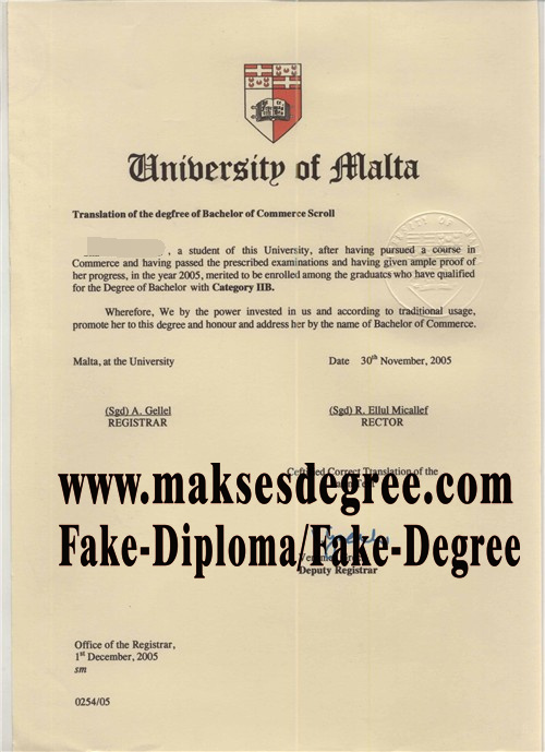 How much does to buy fake L Università ta Malta Diploma