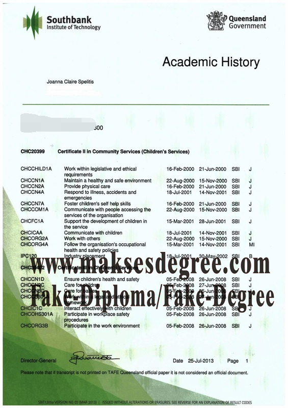 How much does to buy fake Southbank Institute of Technology Diploma