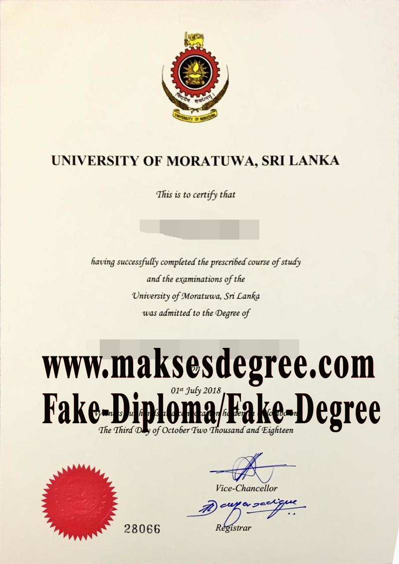 How much does to buy fake University of Moratuwa Certificate