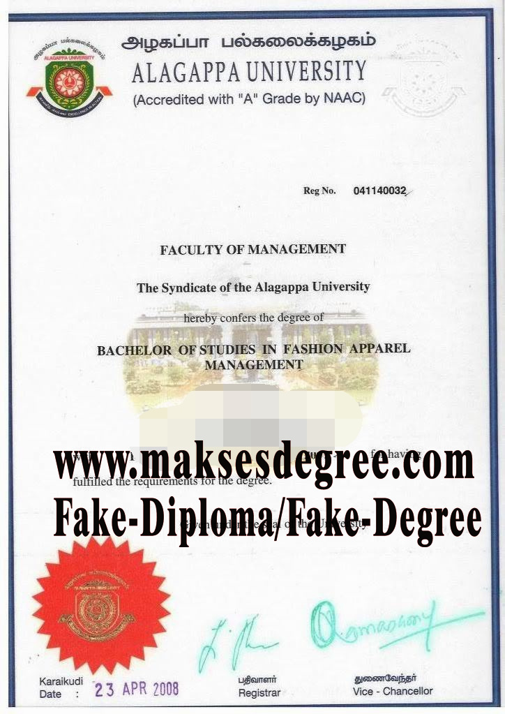 How to buy a fake Alagappa University Degree