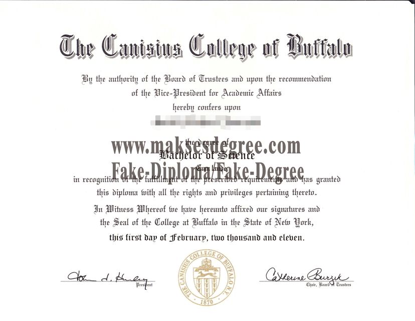 How to buy a fake Canisius College Certificate