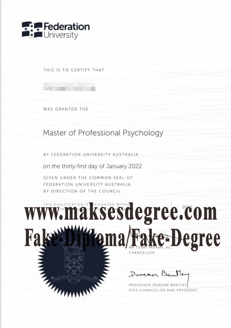 How to buy a fake Federation University Australia Degree