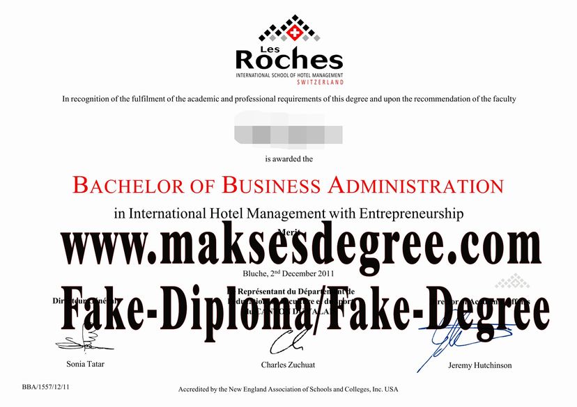 How to buy a fake Les Roches International School of Hotel Management Diploma