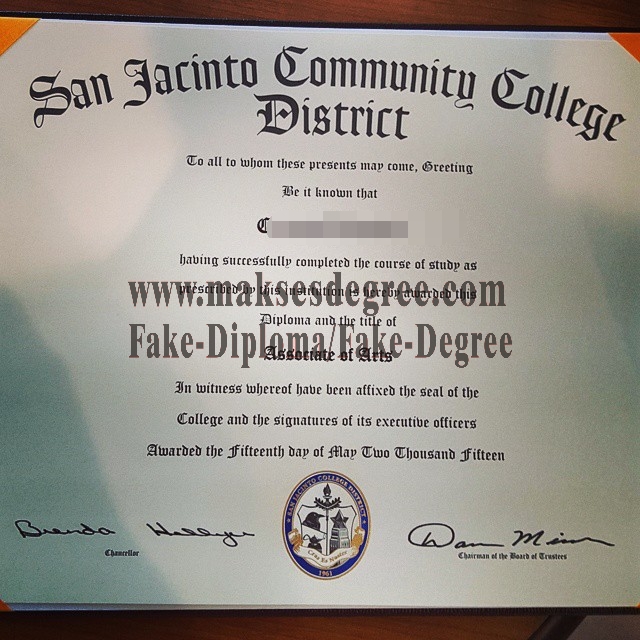 How to buy a fake San Jacinto Community College District Certificate