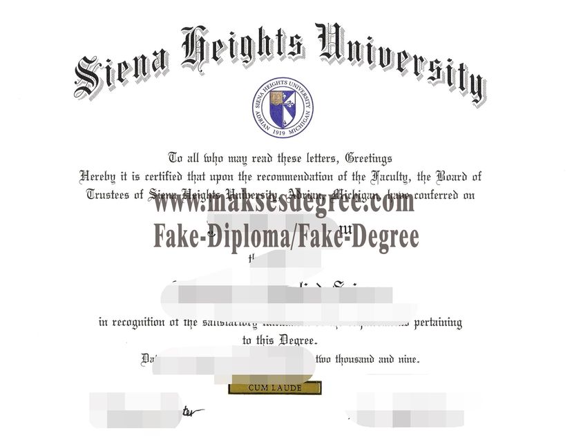 How to buy a fake Siena Heights University Degree