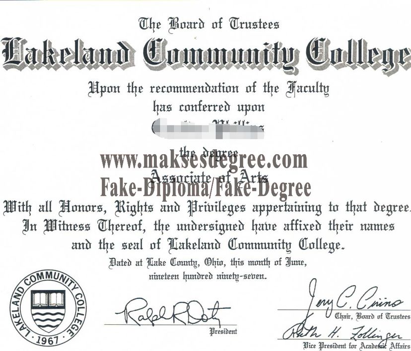 How to buy a fake The steps to buy fake Lakeland Community College Diploma Diploma