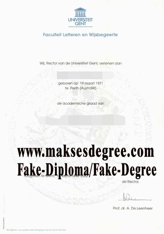 How to buy a fake Universiteit Gent Certificate