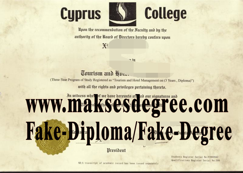 How to buy a fake University of Cyprus Certificate