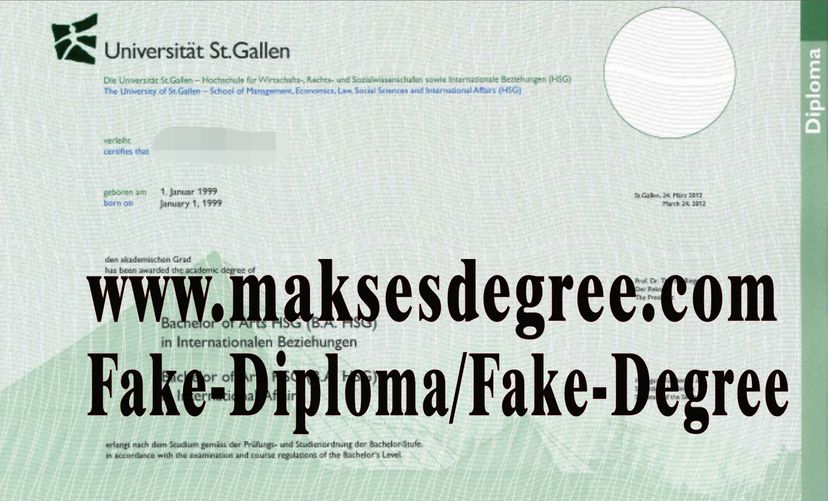 How to buy a fake University of St. Gallen Certificate